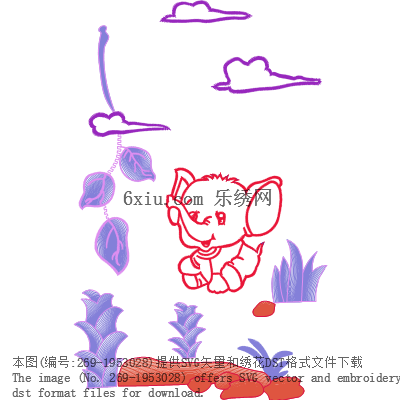 svg矢量绣花图下载
