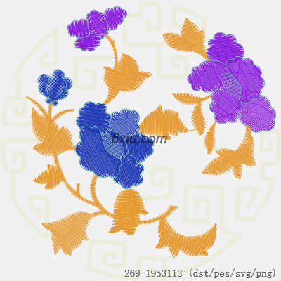 svg矢量绣花图下载