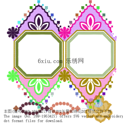 svg矢量绣花图下载