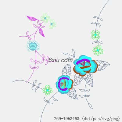 svg矢量绣花图下载