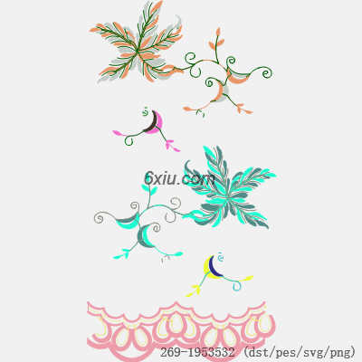 svg矢量绣花图下载