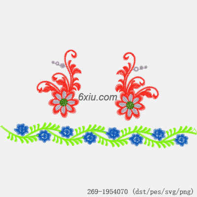 svg矢量绣花图下载