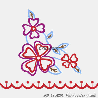 svg矢量绣花图下载