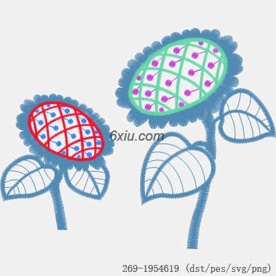 svg矢量绣花图下载