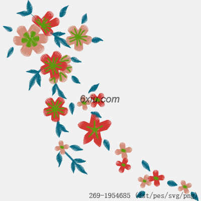 svg矢量绣花图下载
