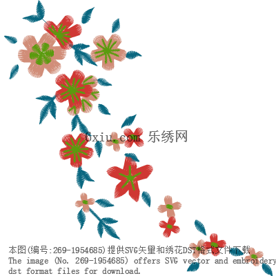 svg矢量绣花图下载