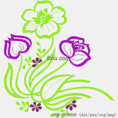 svg矢量绣花图下载