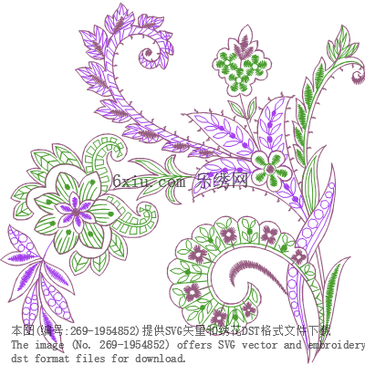 svg矢量绣花图下载