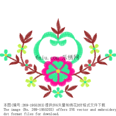 svg矢量绣花图下载