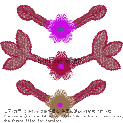 svg矢量绣花图下载