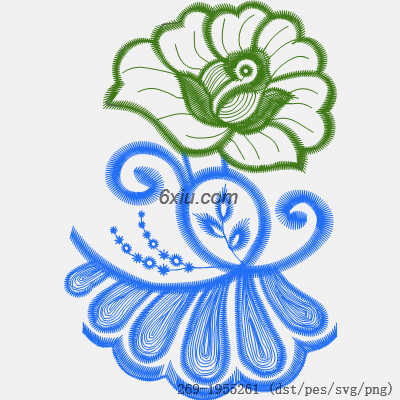 svg矢量绣花图下载