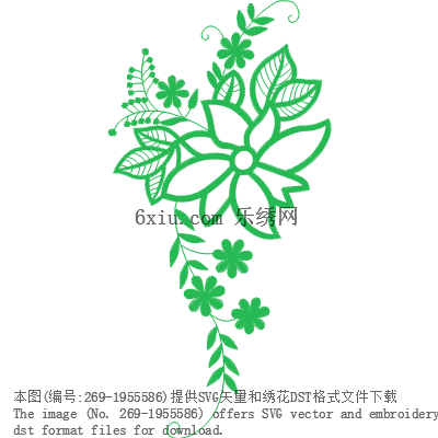 svg矢量绣花图下载
