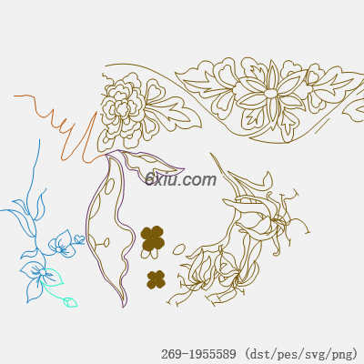 svg矢量绣花图下载