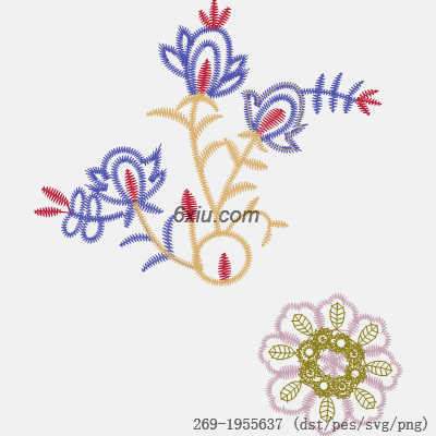 svg矢量绣花图下载