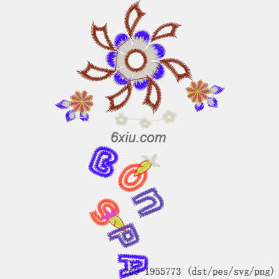 svg矢量绣花图下载