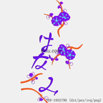 svg矢量绣花图下载