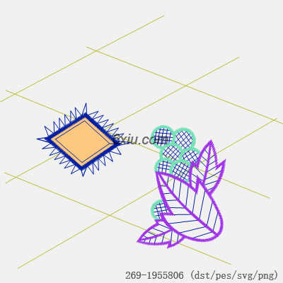 svg矢量绣花图下载