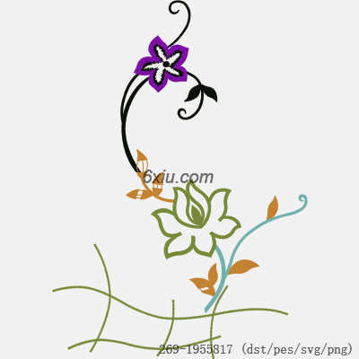 svg矢量绣花图下载