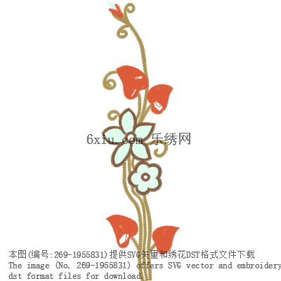 svg矢量绣花图下载