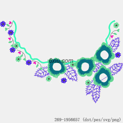 svg矢量绣花图下载