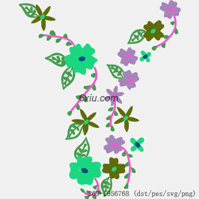 svg矢量绣花图下载