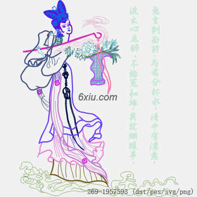 svg矢量绣花图下载