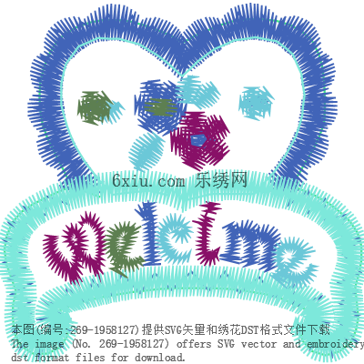 svg矢量绣花图下载
