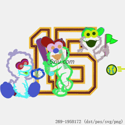 svg矢量绣花图下载