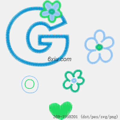 svg矢量绣花图下载