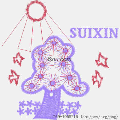 svg矢量绣花图下载