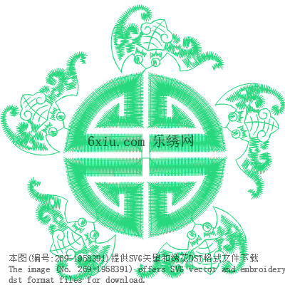 svg矢量绣花图下载