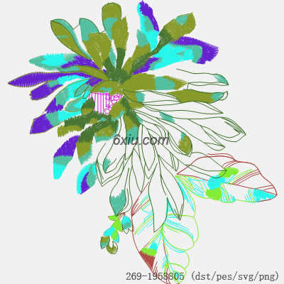 svg矢量绣花图下载