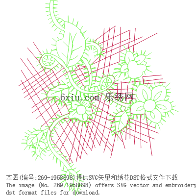 svg矢量绣花图下载