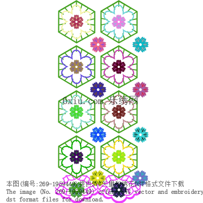svg矢量绣花图下载