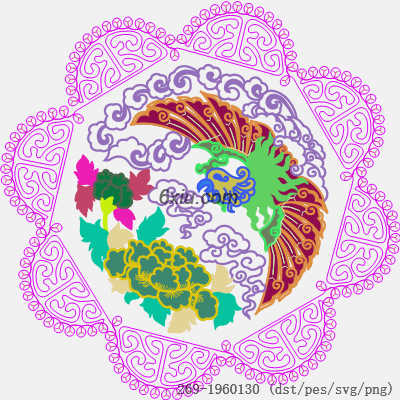 svg矢量绣花图下载