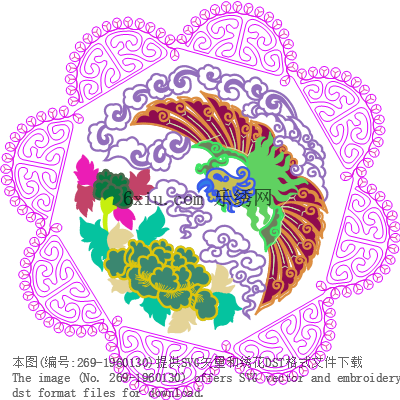 svg矢量绣花图下载