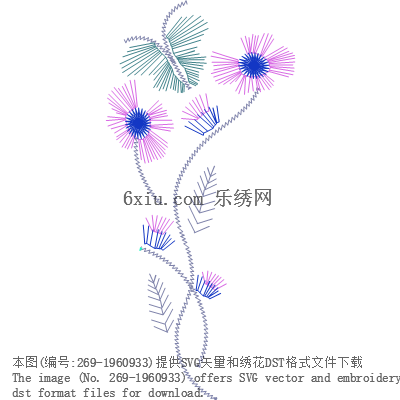 svg矢量绣花图下载