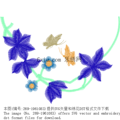svg矢量绣花图下载