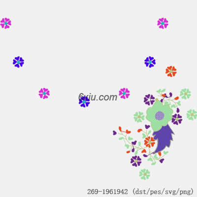 svg矢量绣花图下载