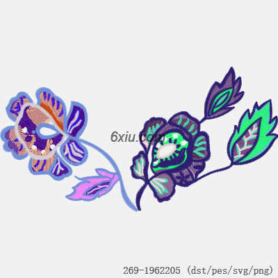 svg矢量绣花图下载