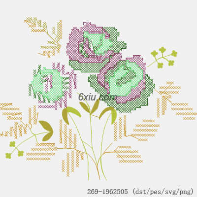 svg矢量绣花图下载