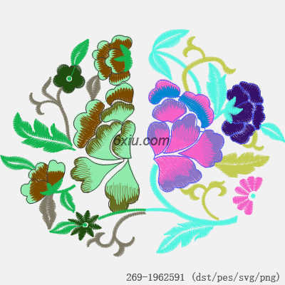svg矢量绣花图下载