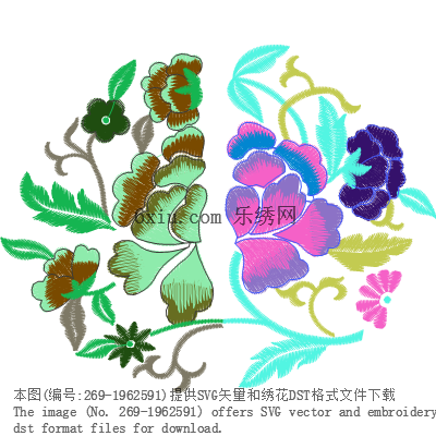 svg矢量绣花图下载