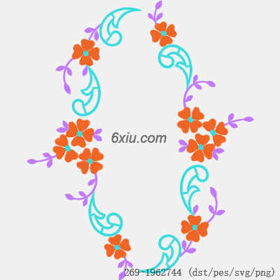 svg矢量绣花图下载