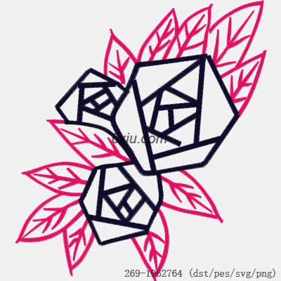 svg矢量绣花图下载