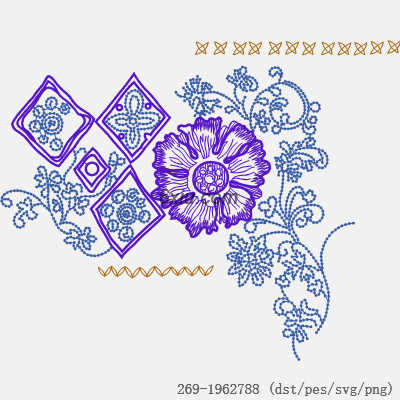 svg矢量绣花图下载