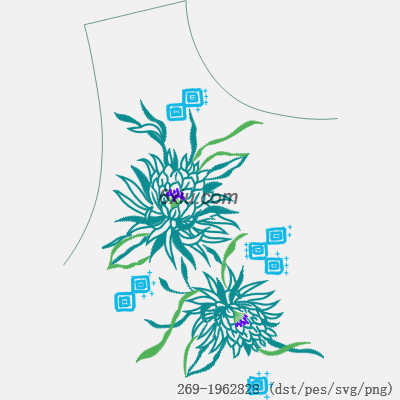 svg矢量绣花图下载