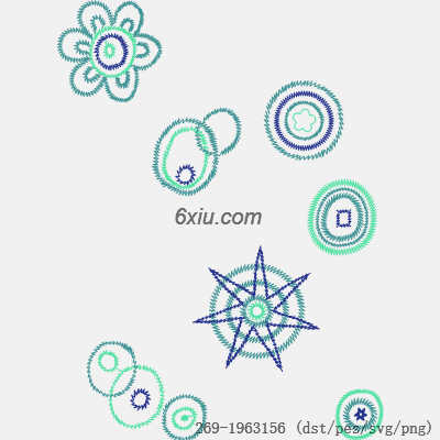 svg矢量绣花图下载