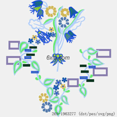 svg矢量绣花图下载