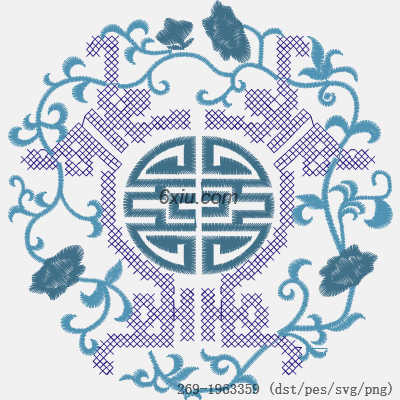 svg矢量绣花图下载
